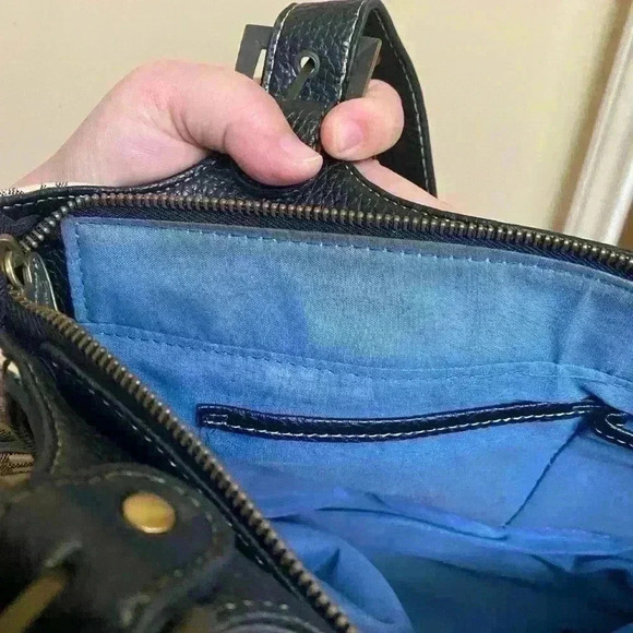 Dooney & Bourke Vintage Signature Canvas Print Small Soft Satchel Shoulder Bag - Picture 14 of 16